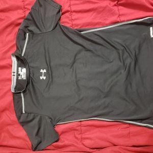 Kids Black Under Armour Heatgear Shirt
